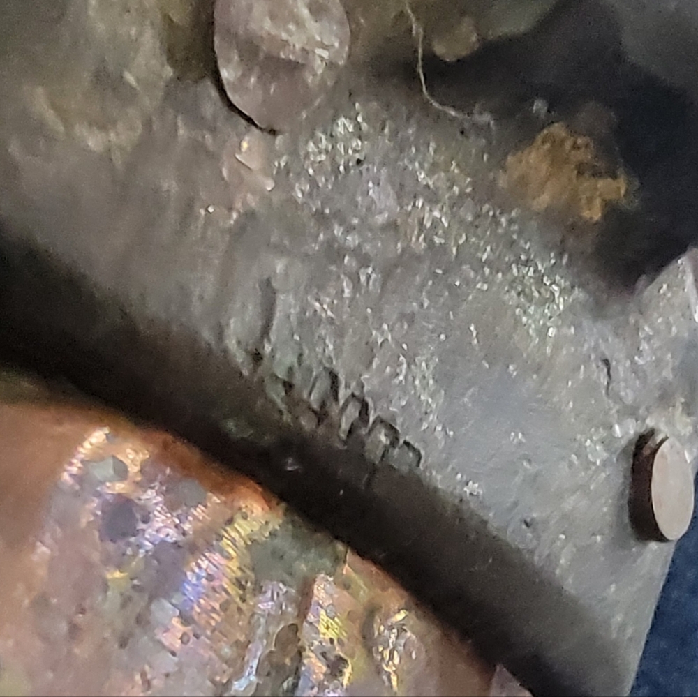 Antique Hand Crafted Copper Cauldron Vessel Tub Planter Cast Hnd Rivited Marked - Picture 12 of 13